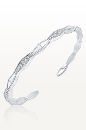 The Facet White Gold Bangle TF-B08