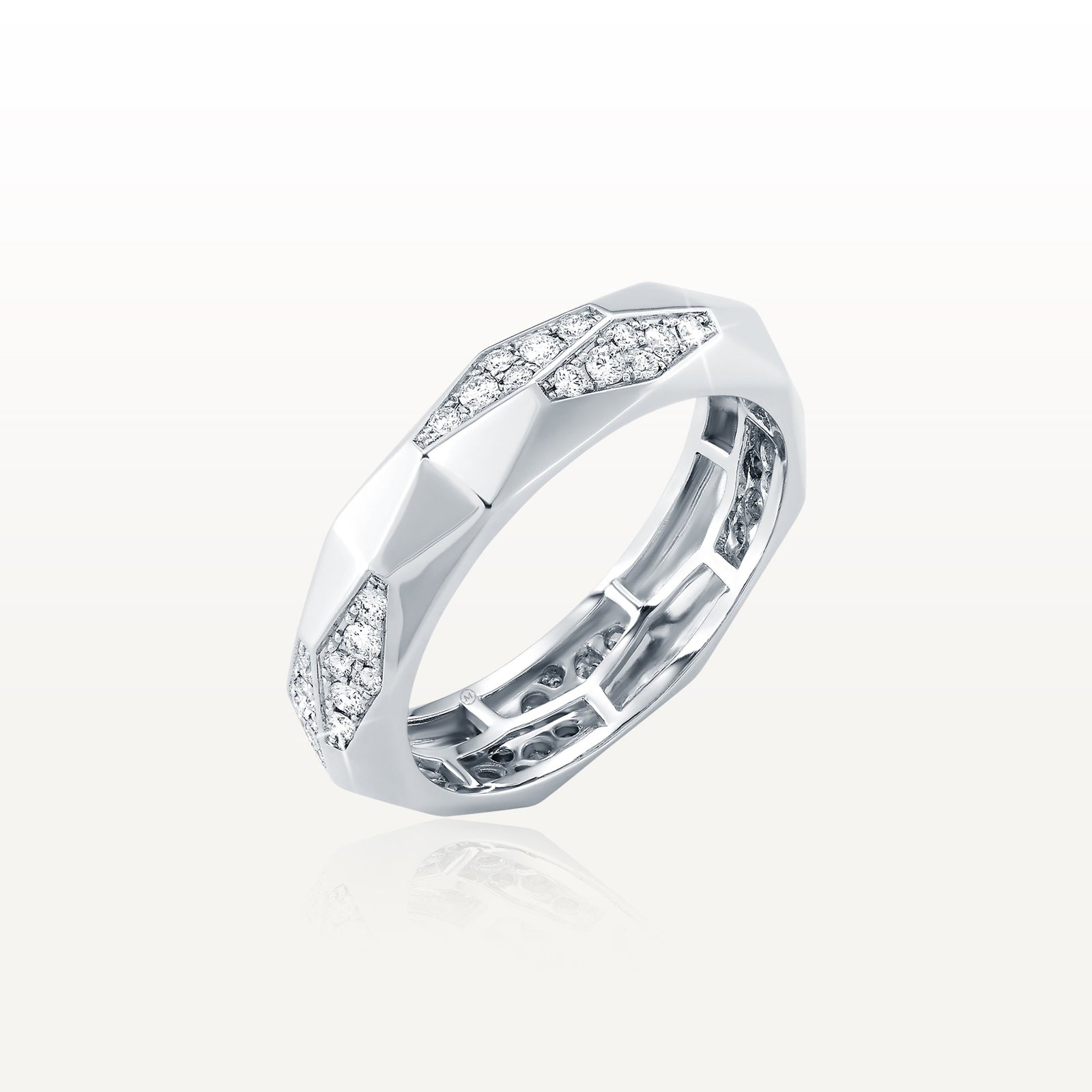 The Facet Diamonds Ring TF-R08