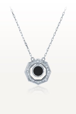 The Facet Onyx White Gold Necklace TF-N04