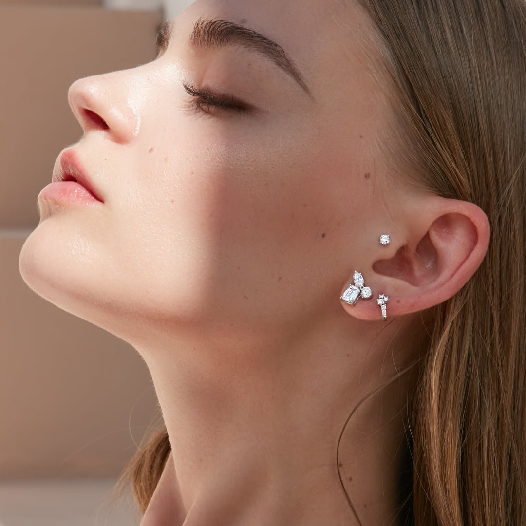 Emerald Leaf Earrings - Image 3