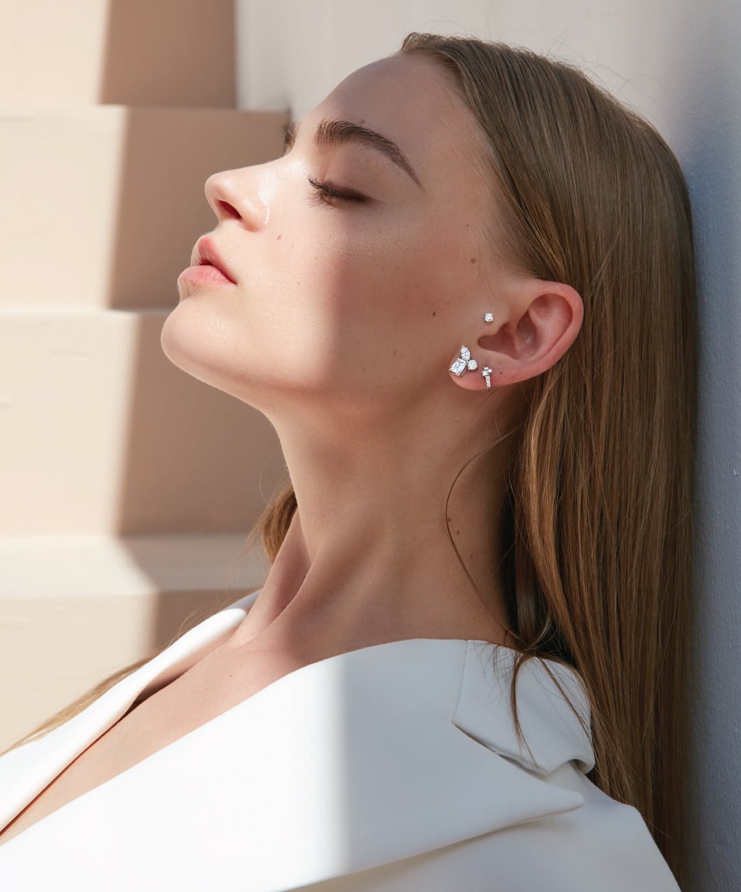 Emerald Leaf Earrings - Image 2